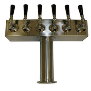 3" Column S/S "T" Tower, Glycol Ready (304 S/S Faucet and Shank Upgrade)