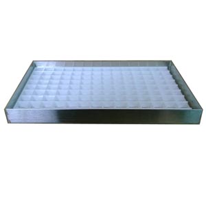 14-7/8" S/S Counter Top Drip Tray w/ White Plastic Grid - No Drain