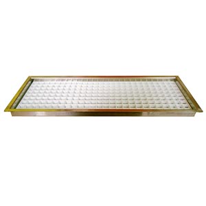 30 1/4" Flanged S/S Drip Tray 205P Drain