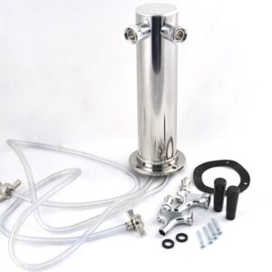 Wine Draft Tower, 3" Diameter Dual Faucet