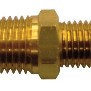 1/4" X 1/4" Brass Male Flare X LEFT HAND Male Pipe Thread Union - With Check Valve