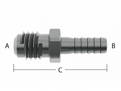 S/S 1/4" Barb X 1/4" MF Fitting