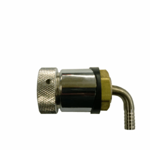1-3/4" Tower Shank Assembly With 1/4" Barbed Elbow And Curved Chrome Sleeve