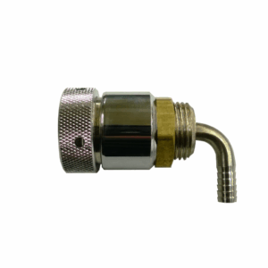 1-3/4" Tower Shank Assembly With 1/4" Barbed Elbow And Straight Chrome Sleeve