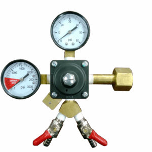 160 Psi Cornelius Double Gauge Co2 Regulator With "Y" Fitting And Two Shut-offs
