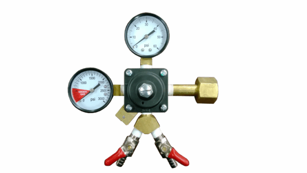 160 Psi Cornelius Double Gauge Co2 Regulator With "Y" Fitting And Two Shut-offs