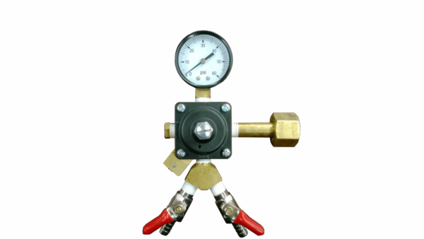 160 Psi Cornelius Single Gauge Co2 Regulator With "Y" Fitting And Two Shut-offs