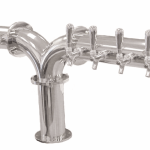 Albatross "Y" Chrome Finish S/S Brewery Style Tower, 4" Column, Glycol Ready